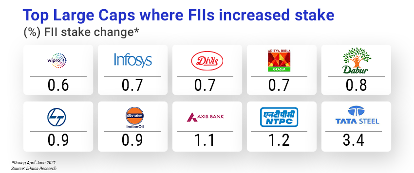 Check out the 10 large caps where FIIs increased stake the most