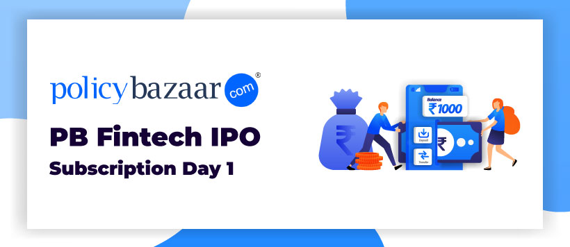 Policybazaar IPO - Subscription Day 1