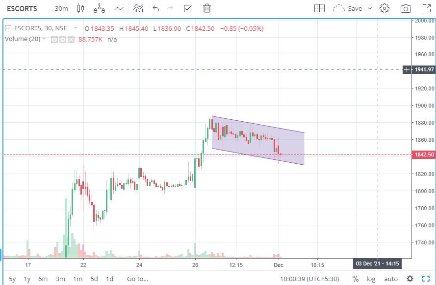 Can the flag pattern formation on Escorts overshadow the dull sales figures?