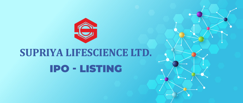 Supriya Lifesciences IPO Lists at 53.65% Premium; tapers later Supriya Lifesciences IPO Lists at 53.65% Premium; tapers later