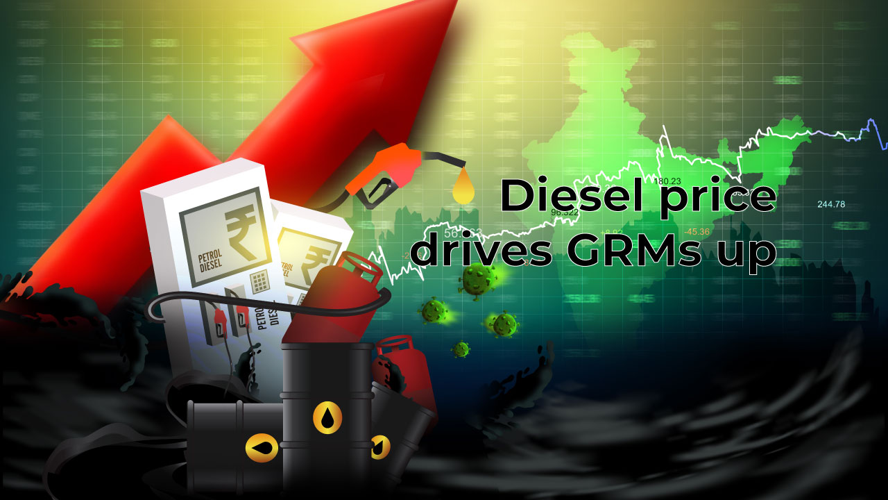 Diesel price drives GRMs up