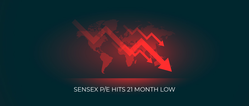 Sensex P/E at 21-month Low