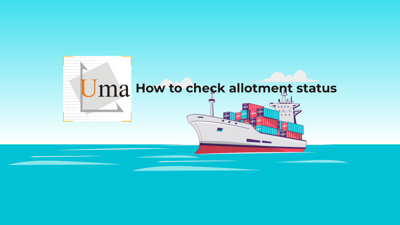 Uma Exports IPO - How to check allotment status