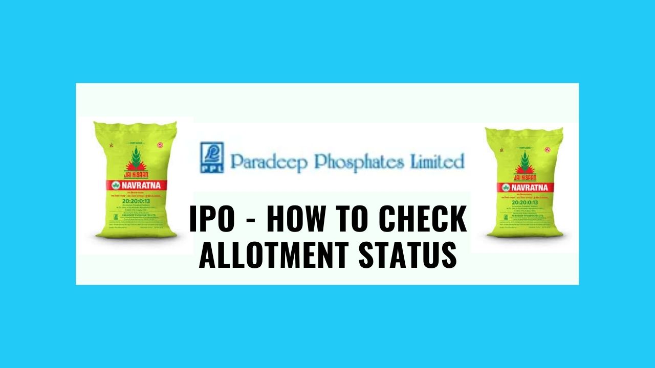 paradeep ipo - how to check allotment status