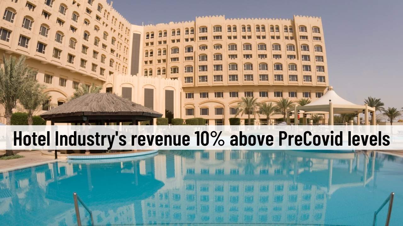 Hotel Industry's revenue above PreCovid levels