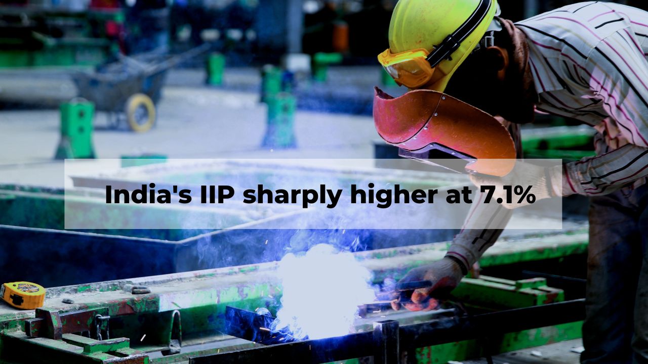 April IIP sharply higher at 7.1% 