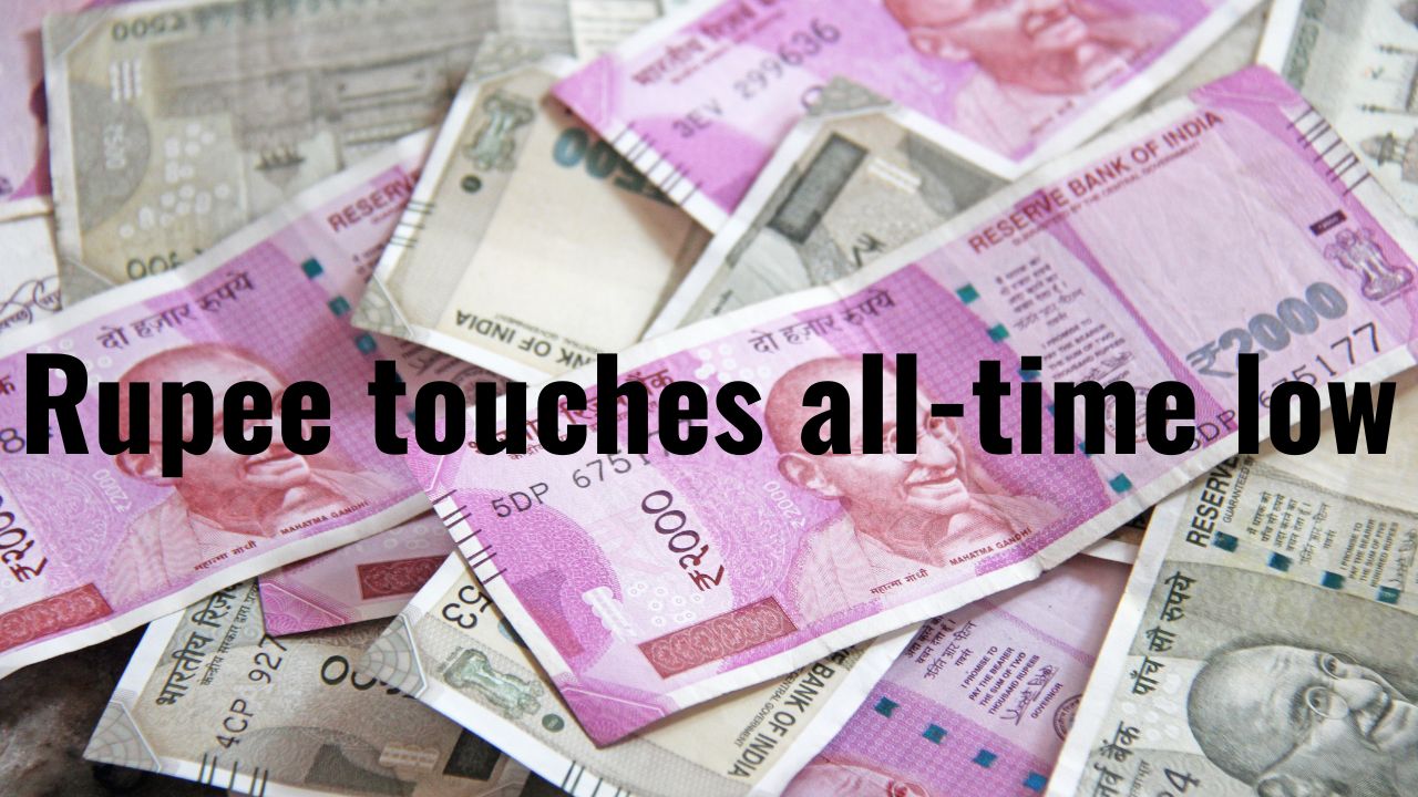 Rupee touches all-time low