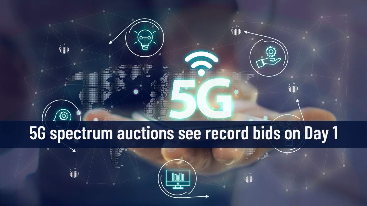 5G spectrum auctions sees record bids on first day