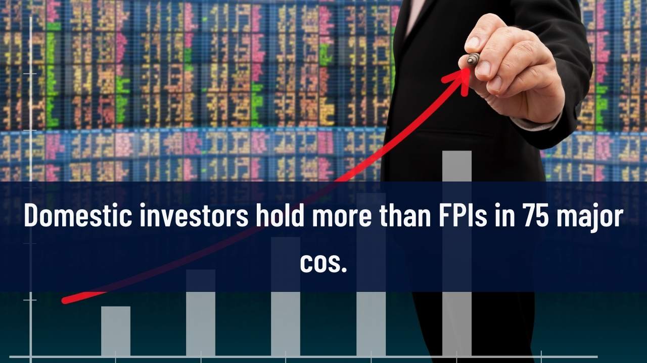 Domestic investors hold more than FPIs in top companies