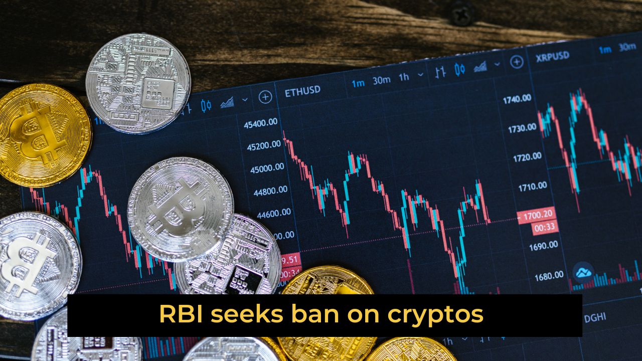 RBI seeks ban on cryptos