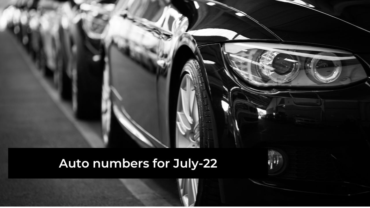 What is the big story on auto numbers for July 2022?