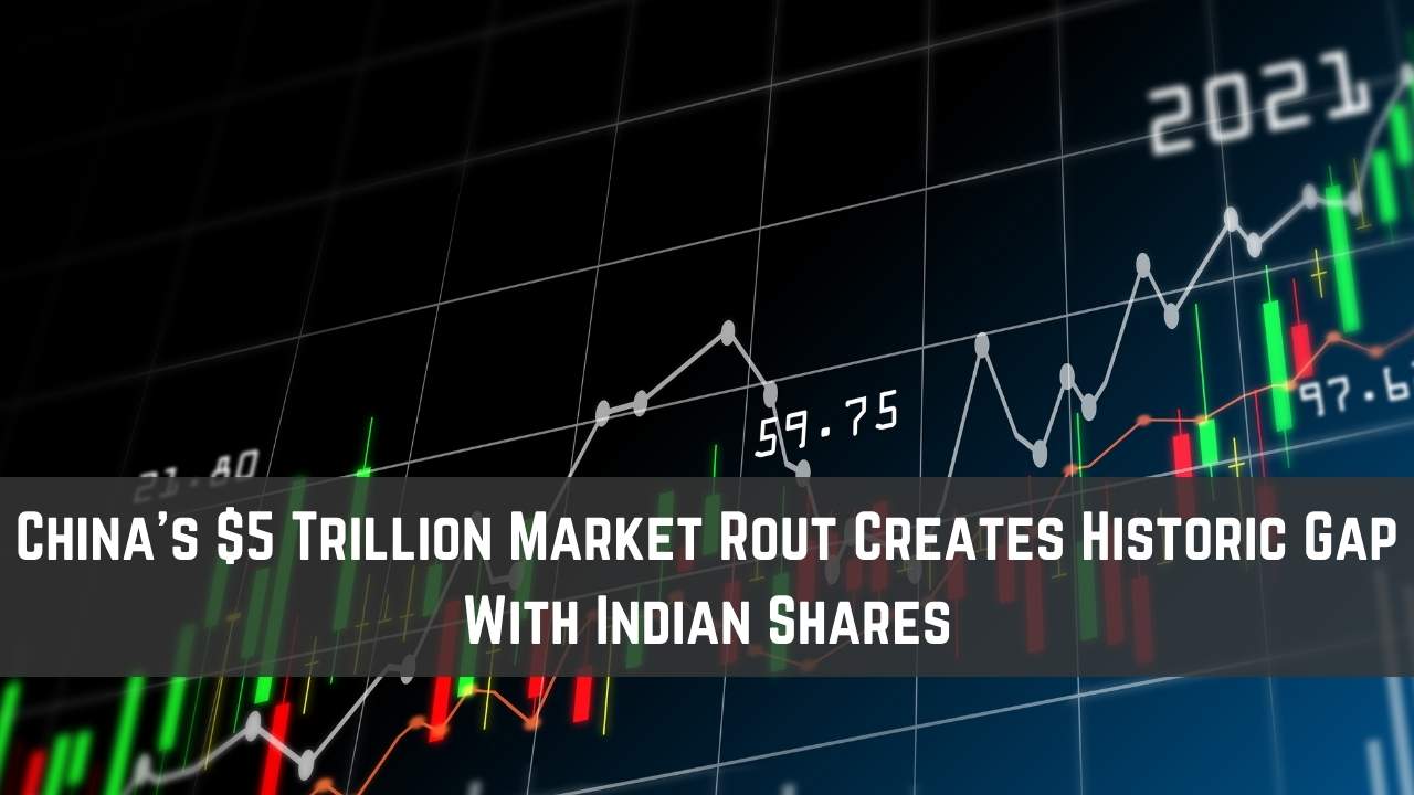 China's $5 Trillion Market Rout Creates Historic Gap With Indian Shares