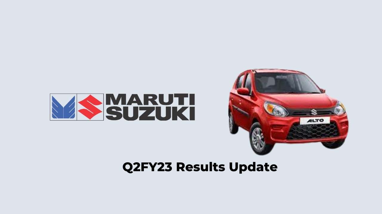 Maruti Suzuki Q2 Results FY2023, Net Profit at Rs. 2061.5 crores