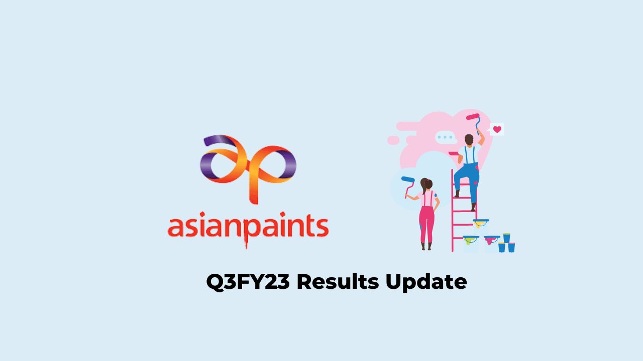 Asian Paints Q3 Results FY2023, Net Profit at Rs. 1097.06 Crores