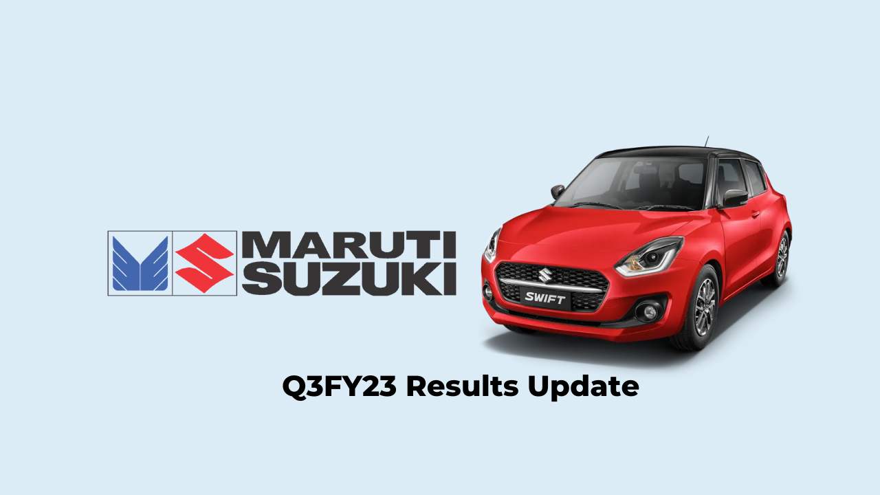 Maruti Suzuki Q3 Results FY2023, Net Profit at Rs. 2351.3 crores