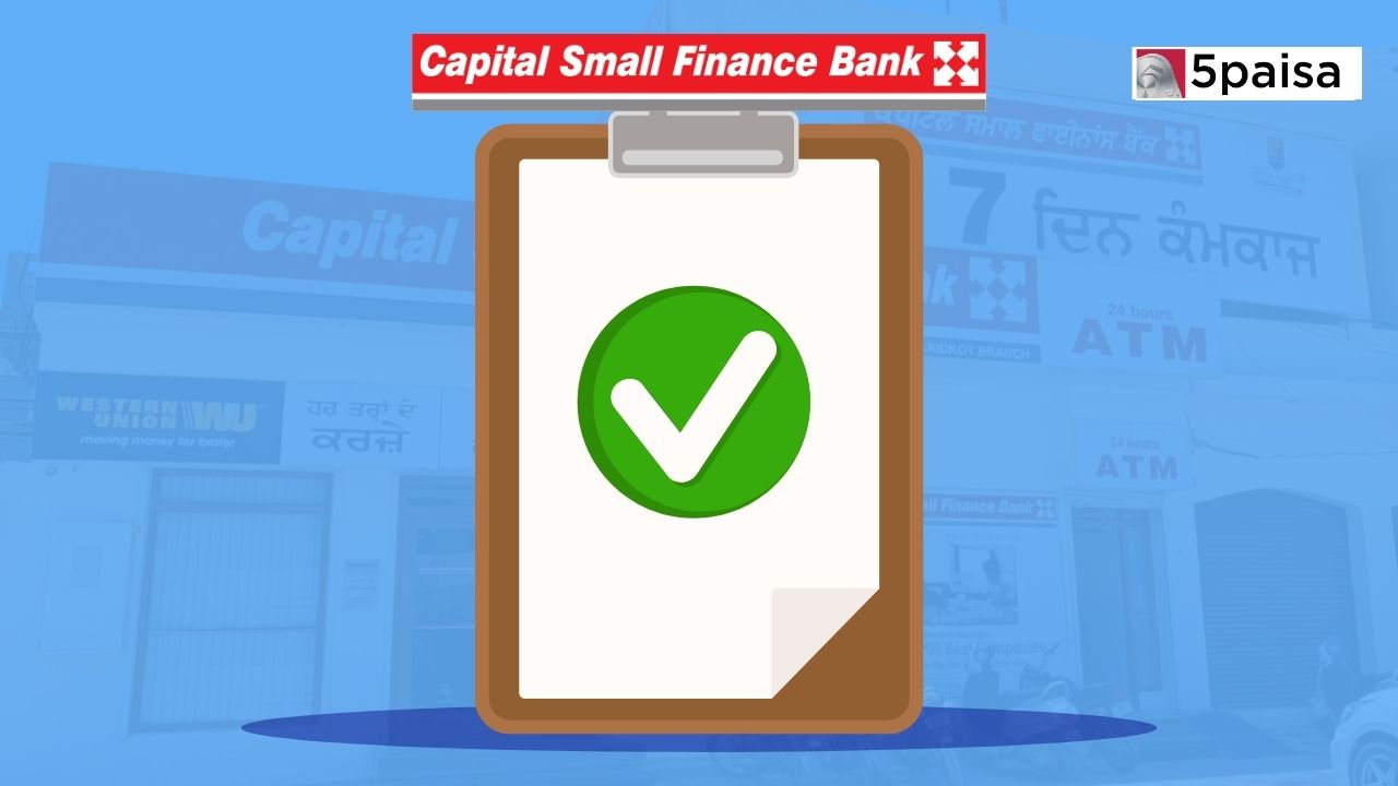 Capital Small Finance Bank IPO Listing Day Performance Capital Small Finance Bank IPO Listing Day Performance