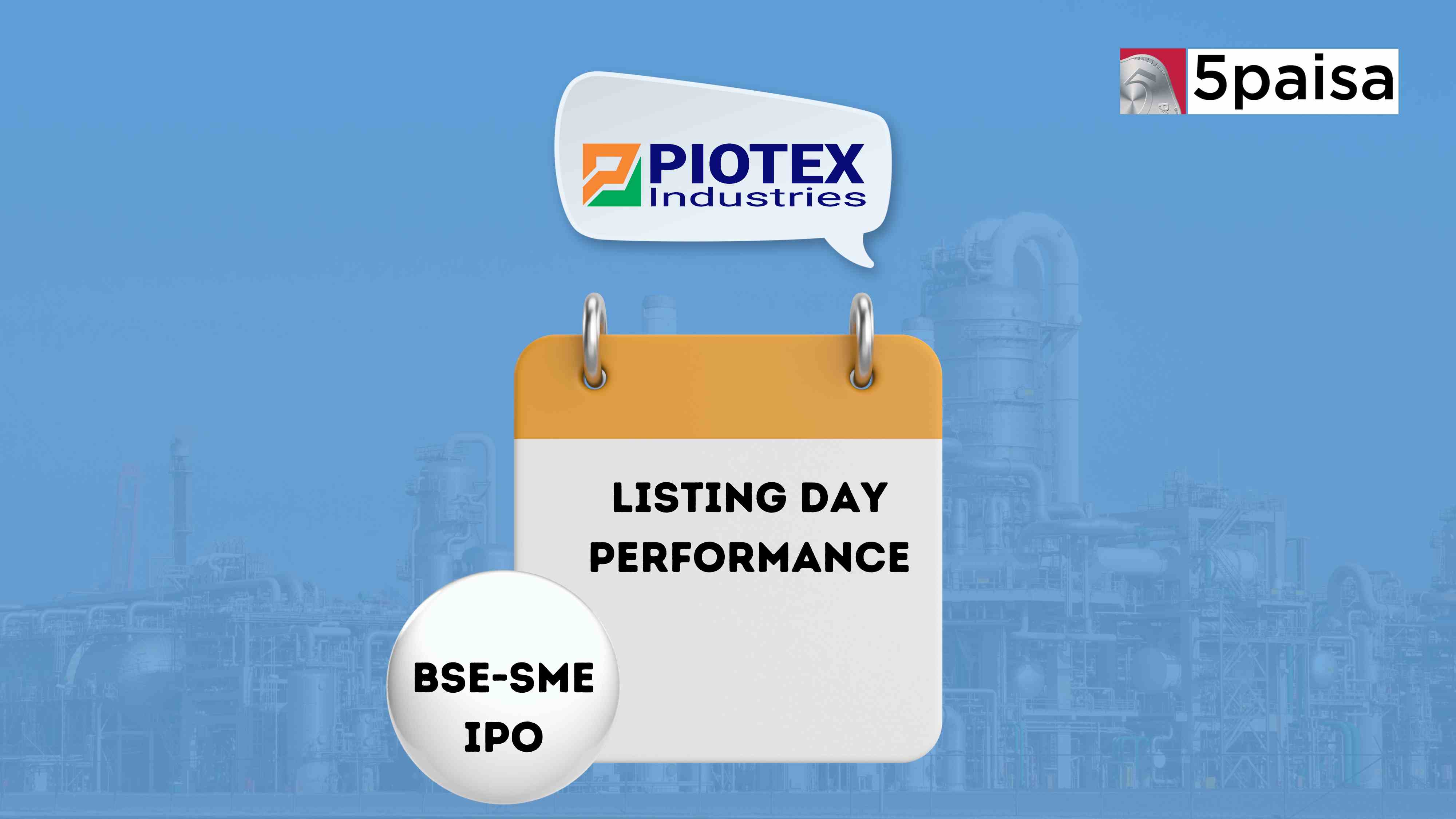 Piotex Industries IPO: Lists 15.96% higher, then up 4.86%