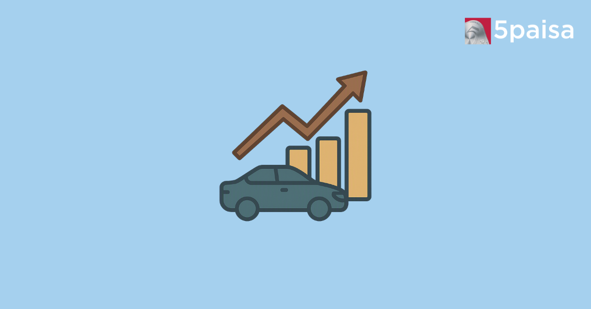 Auto stocks rally with car symbol and upward arrow trend