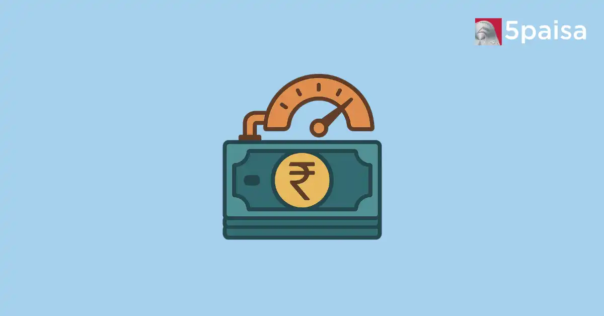 NBFC regulation concept with rupee note and rising gauge indicator