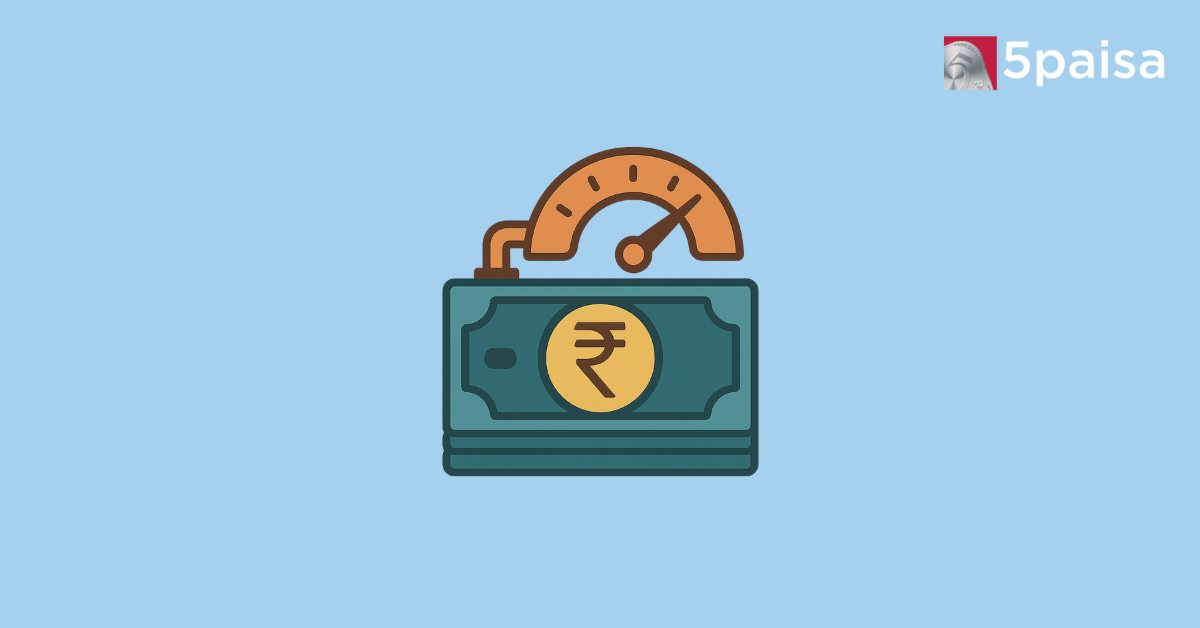NBFC regulation concept with rupee note and rising gauge indicator