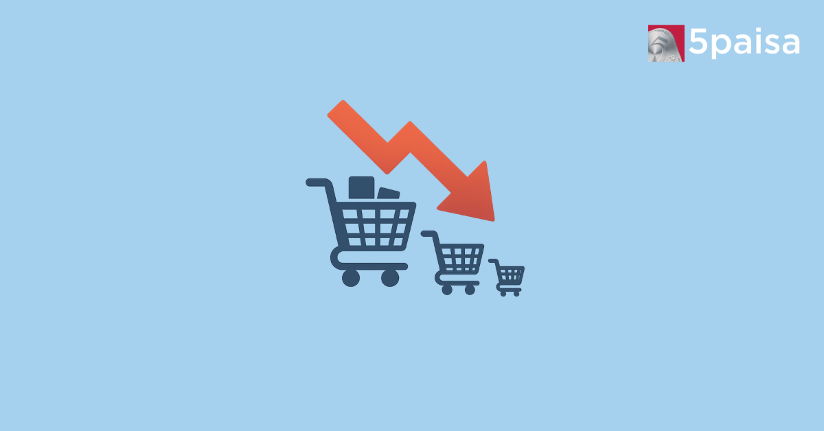 Quick commerce battle impact shown by falling carts under downward arrow