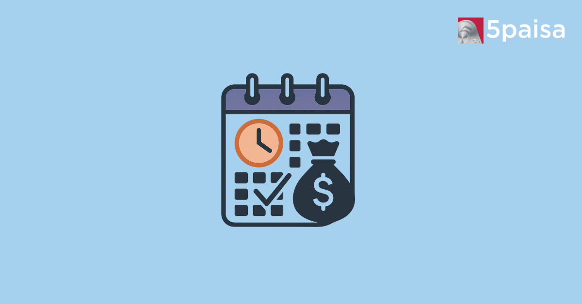 Tax deadlines concept with calendar, ticking clock, checklist and finance bag icon