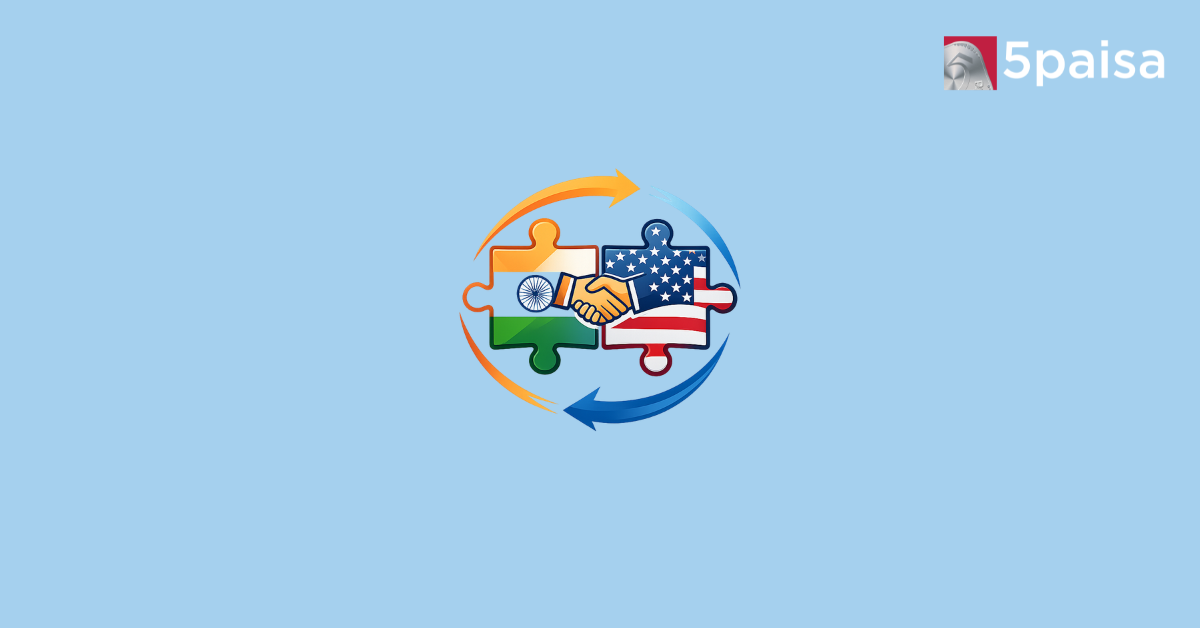 India-US trade deal concept with handshake and interlocking puzzle pieces
