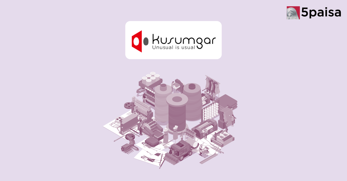 Kusumgar IPO allotment with textile machinery and yarn spools