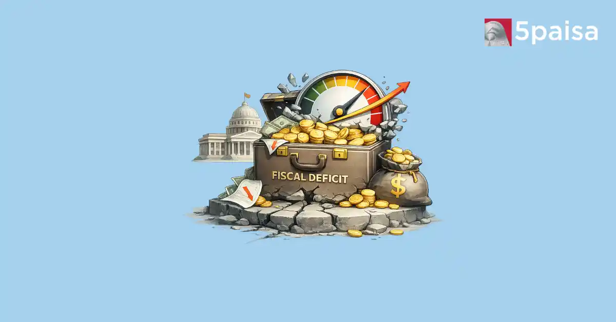 Fiscal deficit concept showing government spending and rising budget pressure