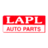 LAPL AUTO PARTS company logo with text inside a red and white rectangular emblem