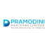 PRAMODINI MEDICARE LIMITED company logo with text written below the heading "An advanced way to imaging" text below to a blue stylized 'P' icon