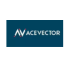 Acevector blue geometric logo
