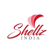 A red emblem followed by ShellzIndia text