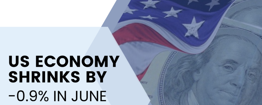 US economy shrinks by -0.9% in June quarter