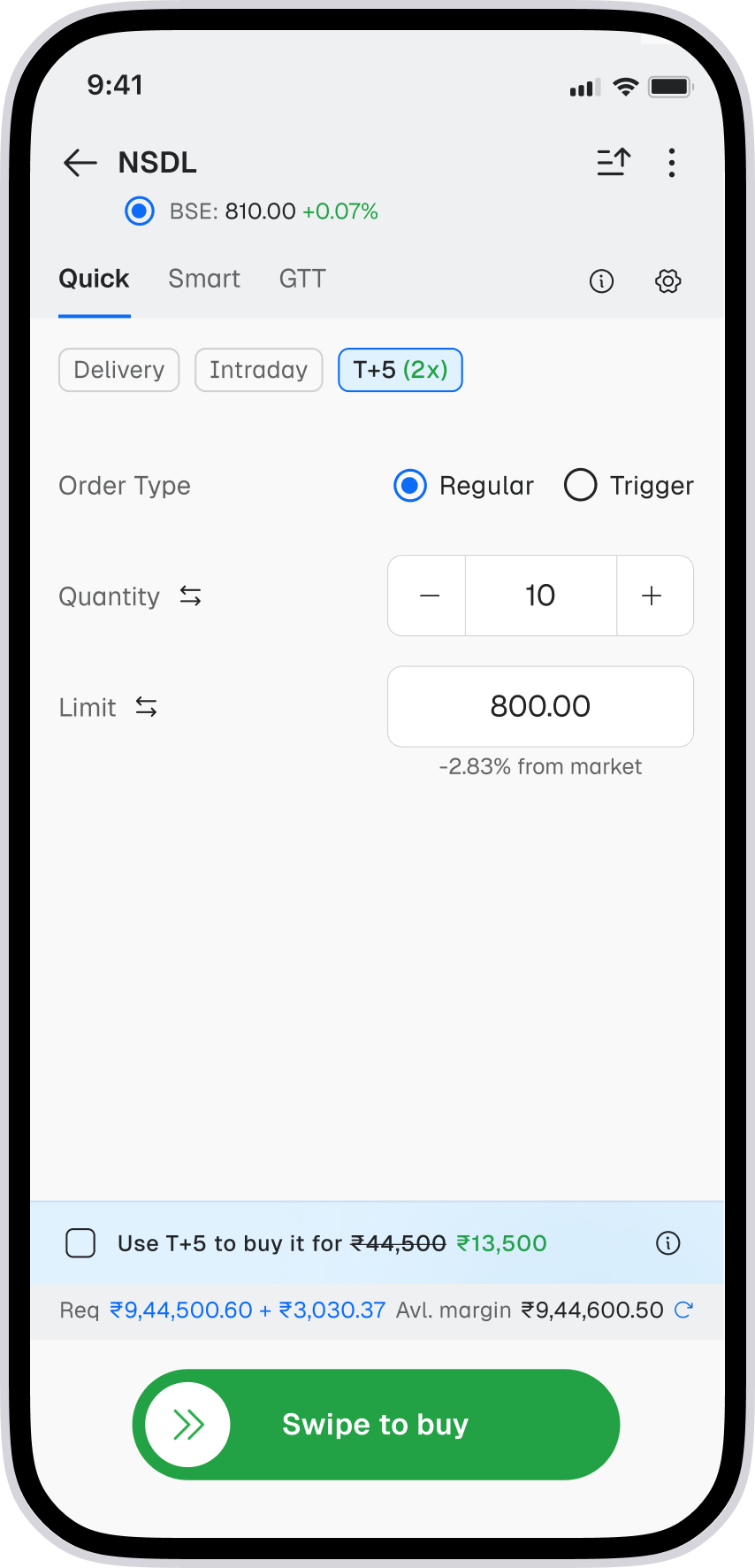 T+5 Feature
