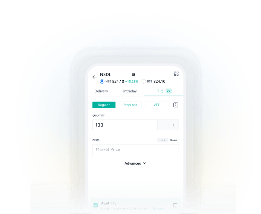 Select T+5 on the order form
