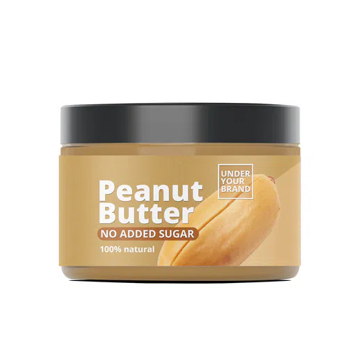 Amerpharma private label 100% natural peanut butter 500 g in pet jar under your brand