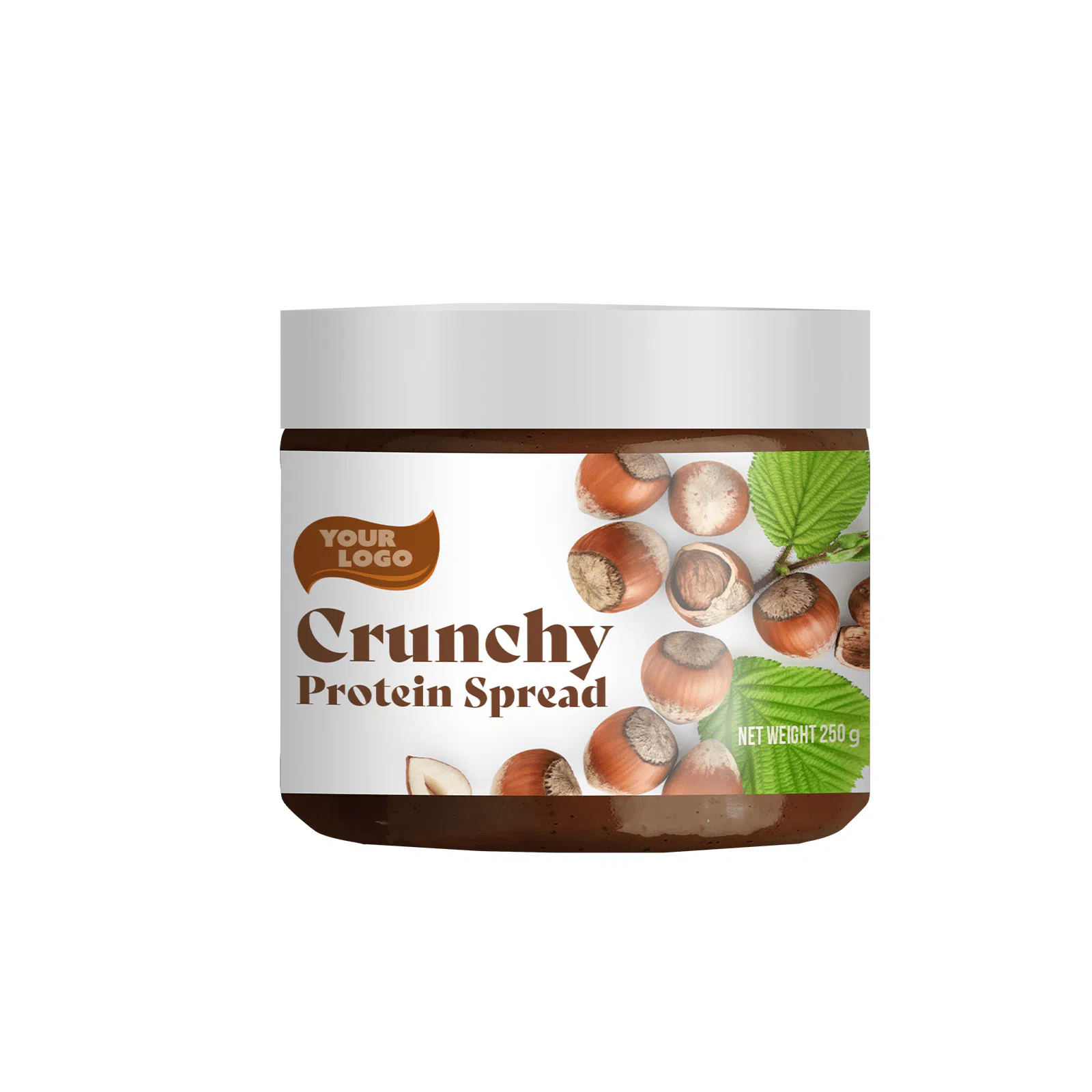 Private label amerpharma crunchy protein spread in jar 250 g