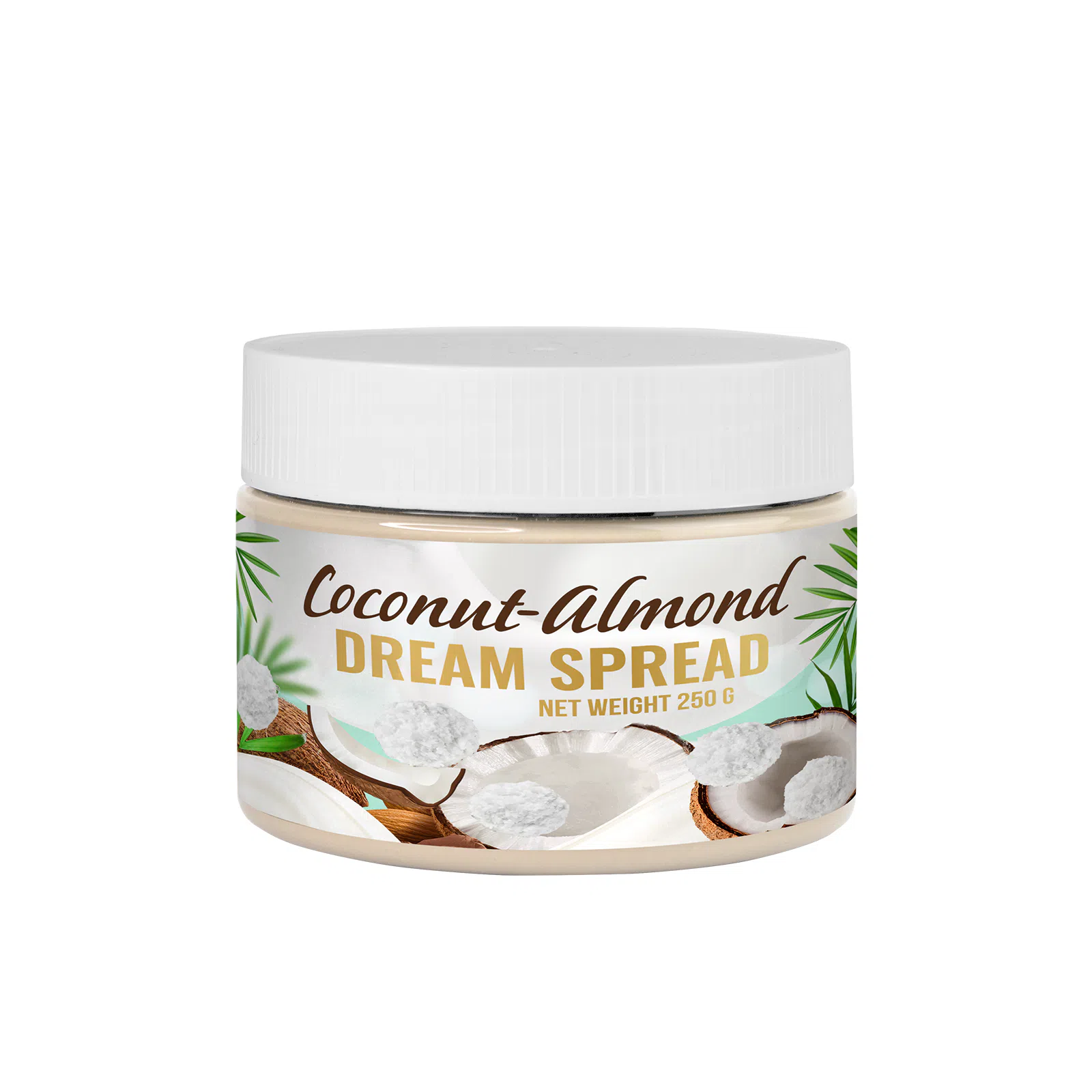 Private label amerpharma coconut almond crunchy dream spread in jar 250 g