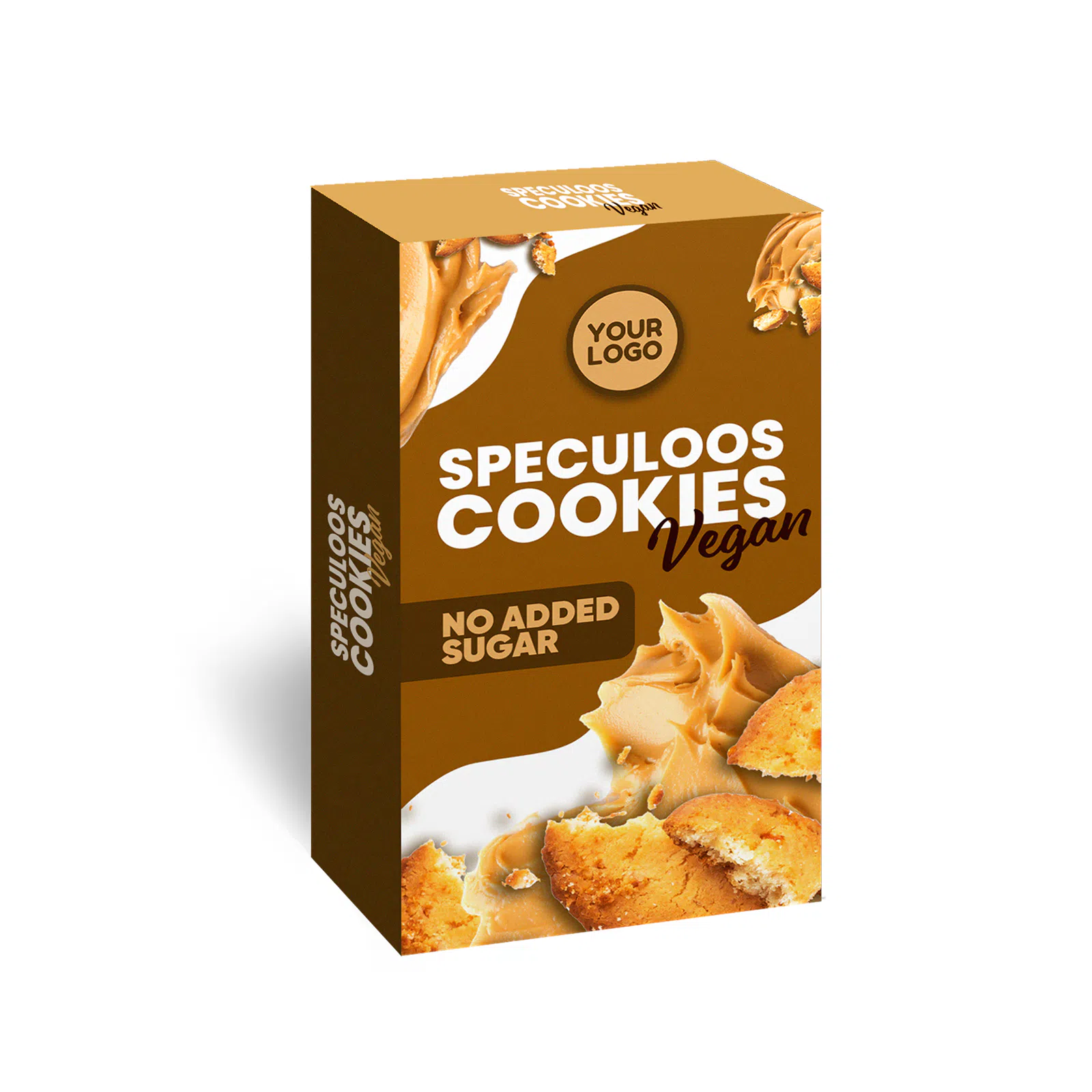 Private label amerpharma speculoos cookies without sugar for vegans in fully printed box