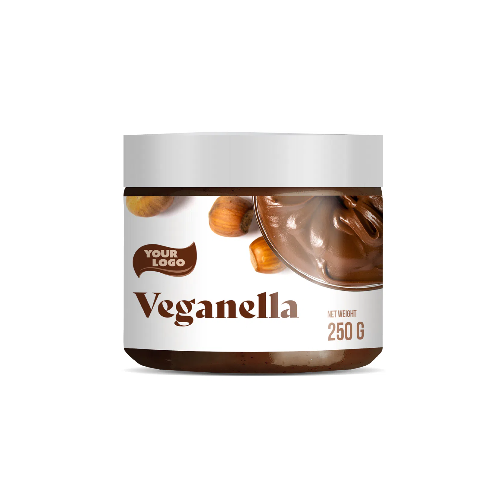 Private label amerpharma veganella spread in jar 250 g
