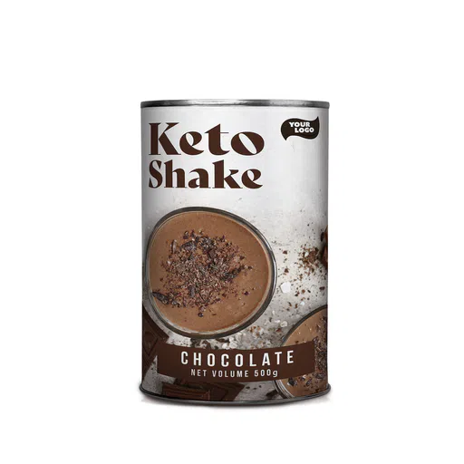 Private label keto shake flavour chocolate paper tube 500 g