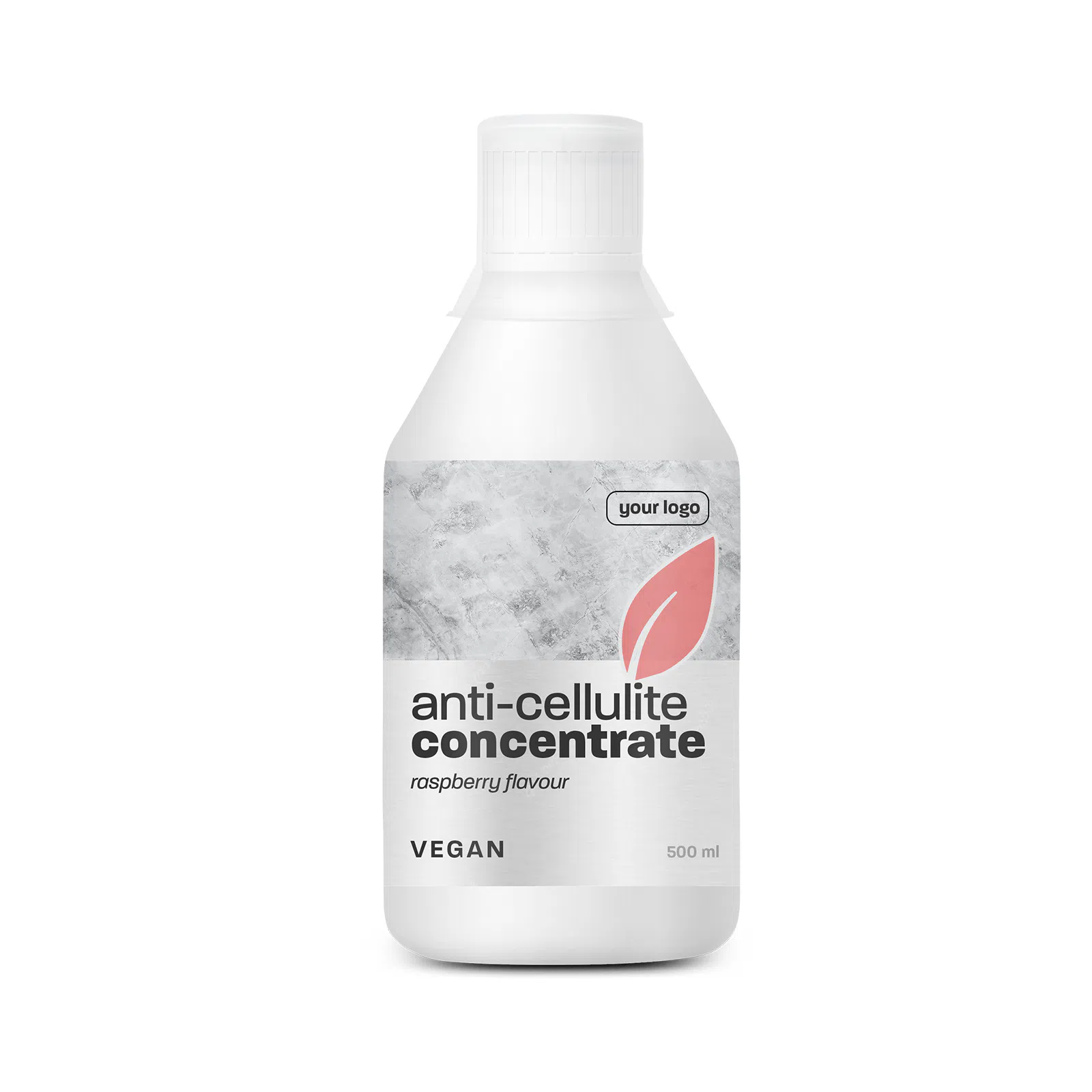 Amerparma private label functional concentrates anti-cellulite flavour raspberry, suitable for vegan, in pet bottle 500 ml