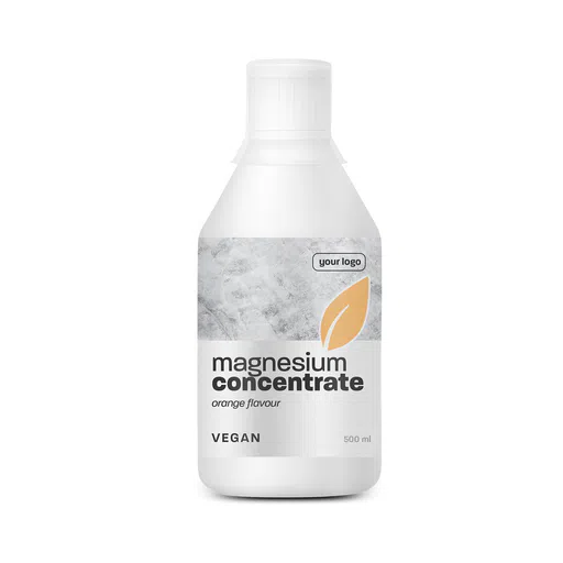 Amerparma private label functional concentrates magnesium flavour orange, suitable for vegan, in pet bottle 500 ml