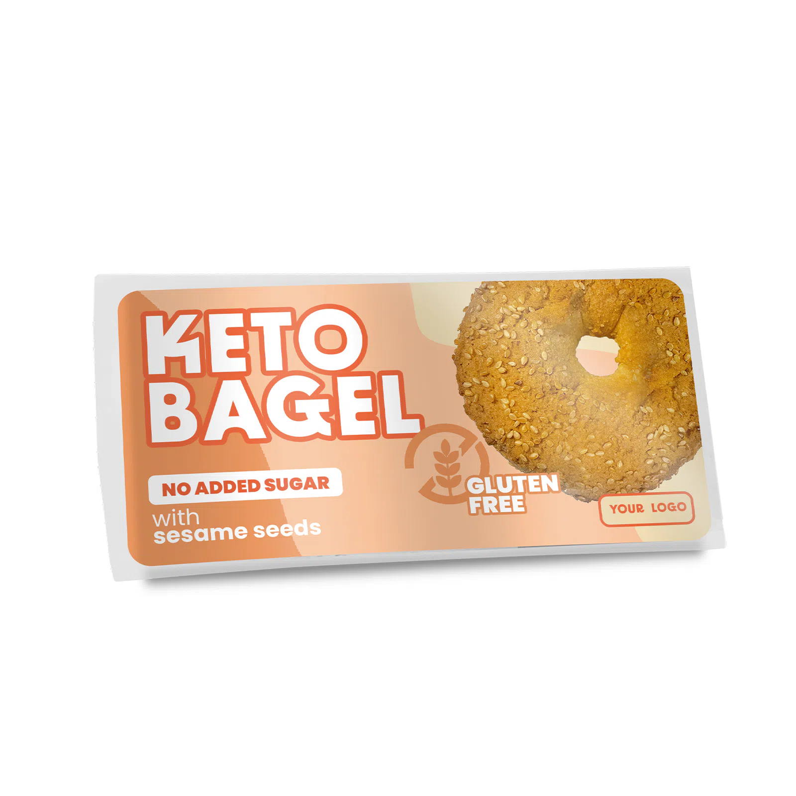 Private label amerpharma keto bagel with sesame seeds gltuen free no added sugar