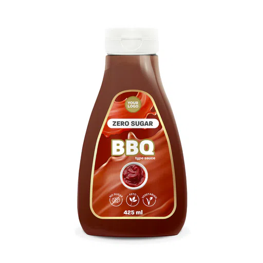 Private label amerpharma zero calorie with no added sugar sauce flavour bbq type in 425 ml pet bottle for keto