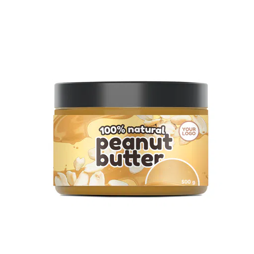 Amerpharma private label 100% natural peanut butter 500 g in pet jar