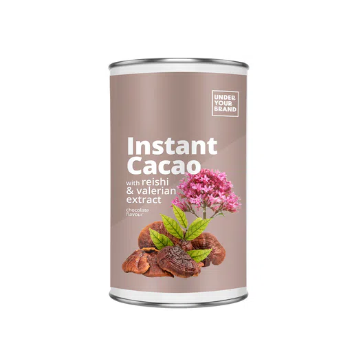 Amerpharma private label manufacturer instant cacao with reishi and valerian extract chocolate flavour