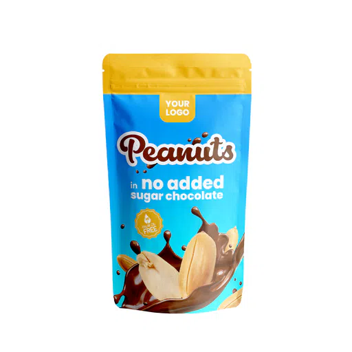 Peanuts in no added sugar chocolate amerpharma private label in fully printed doypack