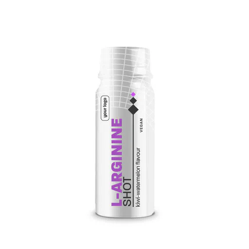 L arginine shot amerpharma private label pet bottle with sleeve, flavour kiwi-watermelon, suitable for vegan